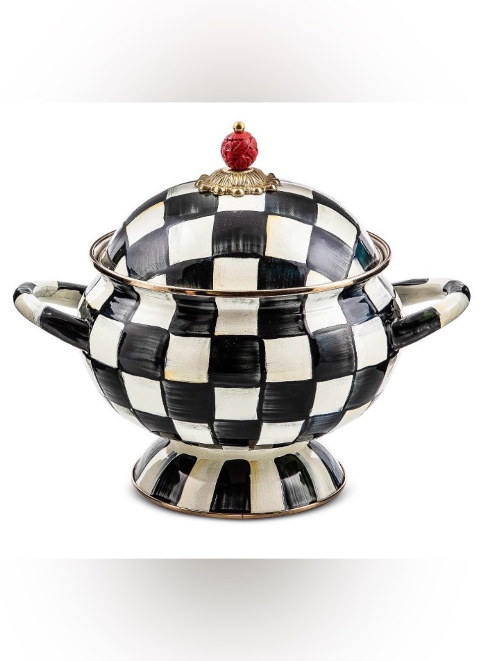 Mackenzie-Childs Lidded Tureen - Courtly Check